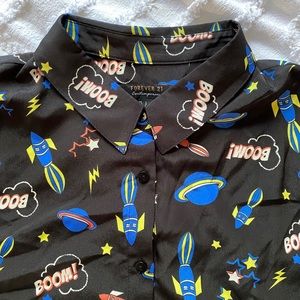 Forever 21 Funky Space Blouse